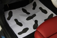 Kraft paper floor mat